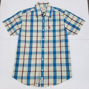 Original Penguin Munsingwear plaid button down short sleeve shirt